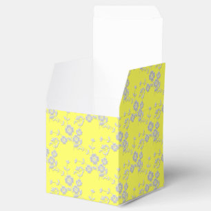 Floral Spray Style 1-Yellow White 2-SQ FAVOR BOXES