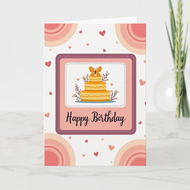 Floral Sprig Birthday Card (Front)