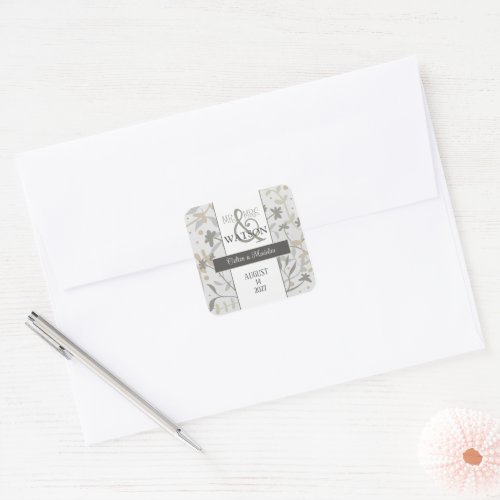 Floral Sprigs Pretty Custom Trendy Inspirivity Square Sticker