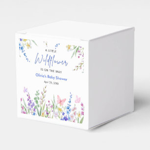 Floral Spring A Little Wildflower Baby Shower Favor Boxes