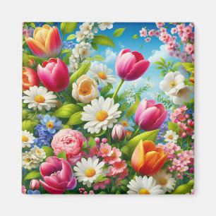 Floral/spring artwork magnet