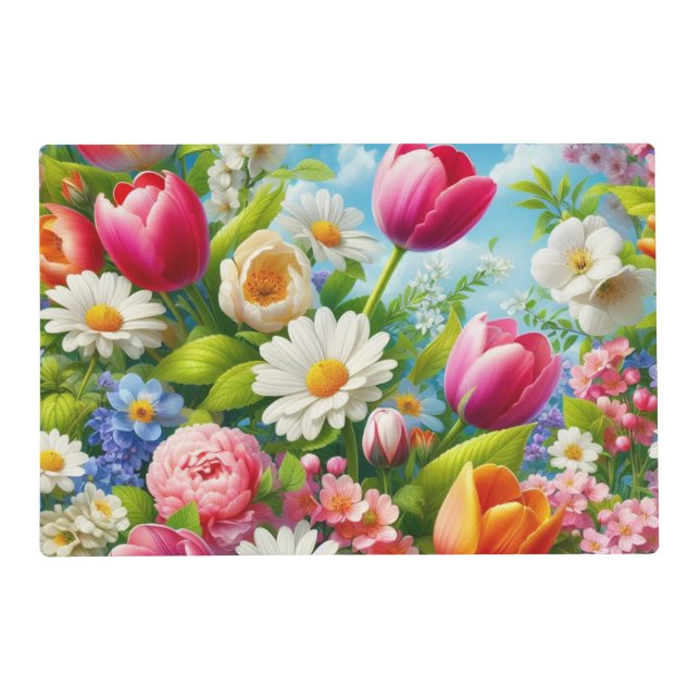 Floral/spring artwork  placemat (Front)