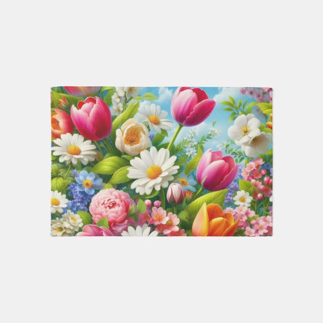 Floral/spring artwork  rug (Front)
