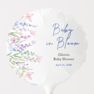 Floral Spring Baby in Bloom Baby Shower   Balloon