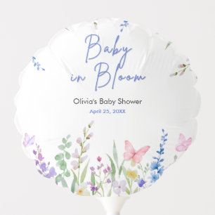 Floral Spring Baby in Bloom Baby Shower Balloon