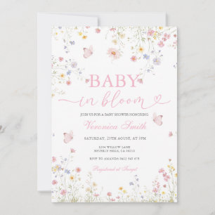 Floral Spring Baby in Bloom Baby Shower Invitation