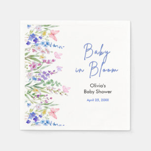 Floral Spring Baby in Bloom Baby Shower   Napkins