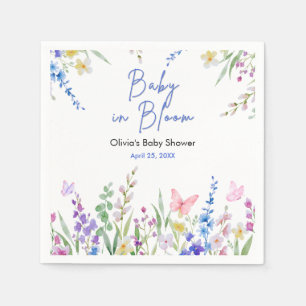 Floral Spring Baby in Bloom Baby Shower Napkins