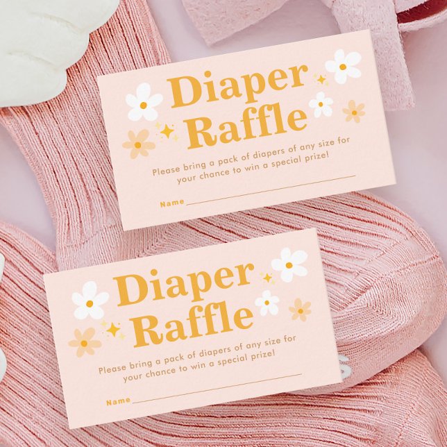 Floral Spring Baby Shower Diaper Raffle  Enclosure Card (Creator Uploaded)