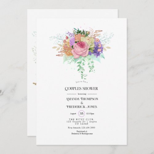 Floral Spring Couples Shower Invitation