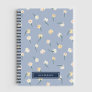 Floral Spring Daffodil | Dusty Blue Personalized Notebook