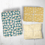 Floral Spring Daffodil | Teal and Yellow Wrapping Paper Sheets<br><div class="desc">These floral spring daffodil teal and yellow wrapping paper sheets are perfect for gift giving. Delight your friends,  family and gift recipients with beautifully coordinating wrapping paper.</div>