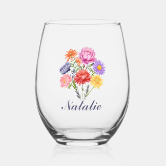 Floral Spring Drink Glass
