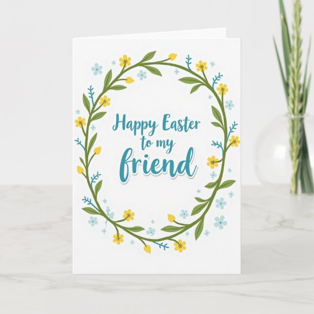 Floral Spring Friend Card (Front)