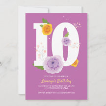 Floral Spring Garden 10th Birthday Party