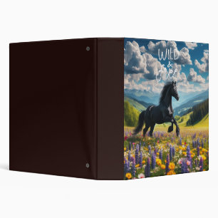 Floral/spring horse/stallion 3 ring binder