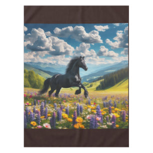 Floral/spring horse/stallion tablecloth