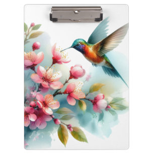 Floral/spring hummingbird artwork  clipboard