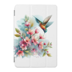 Floral/spring hummingbird artwork  iPad mini cover