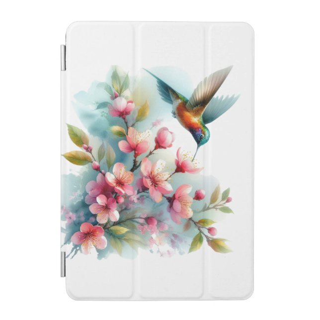 Floral/spring hummingbird artwork  iPad mini cover (Front)