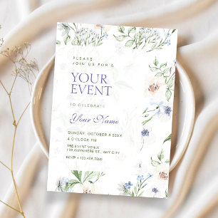 Floral spring invitation
