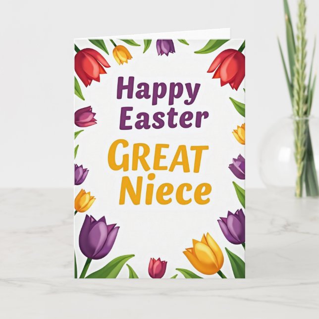 Floral Spring Joy Greeting Card (Front)