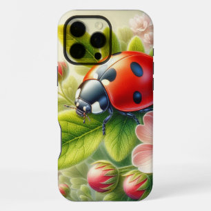 Floral/spring ladybug artwork  iPhone 16 pro max case