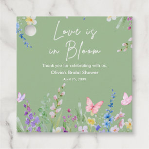 Floral Spring Love is in Bloom Bridal Shower Favor Tags