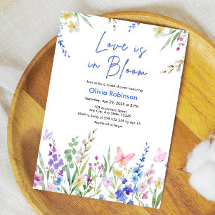 Floral Spring Love is in Bloom Bridal Shower  Invitation