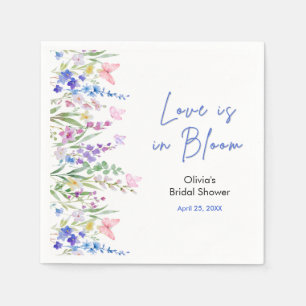 Floral Spring Love is in Bloom Bridal Shower  Napkins