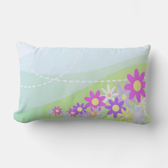 Floral Spring Lumbar Pillow (Front)