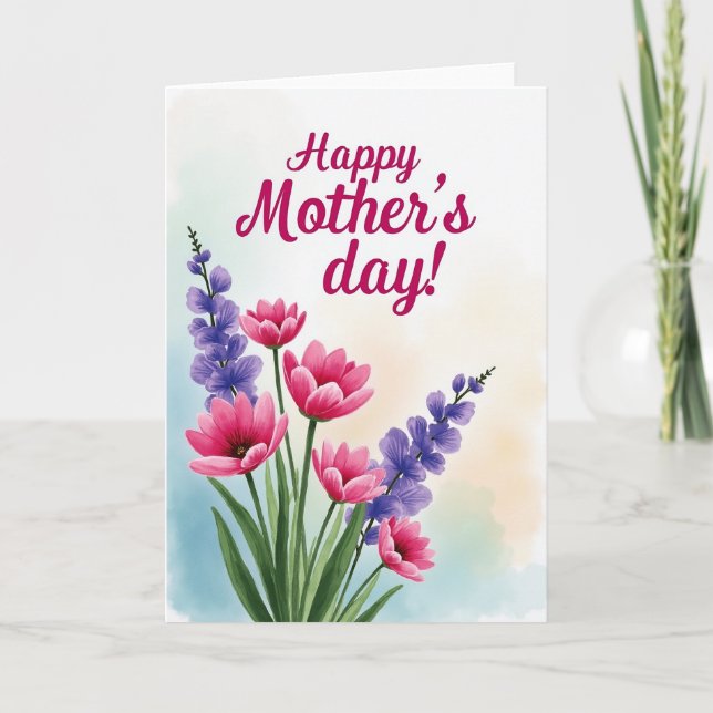 Floral Spring Mother Card (Front)