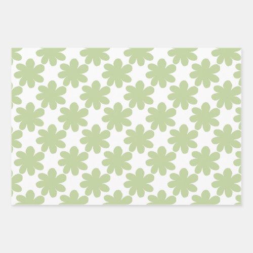 Floral Spring red star Wrapping Paper Sheets