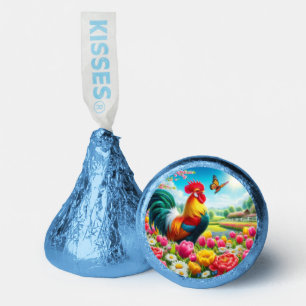 Floral/spring rooster/chicken artwork  hershey®'s kisses®