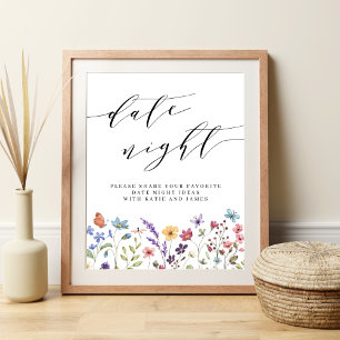 Floral Spring Summer Couple Date Night Ideas Poster