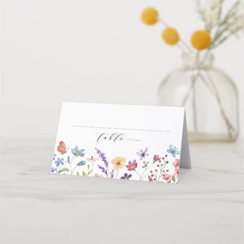 Floral Spring Summer Love in Bloom Table Number Place Card