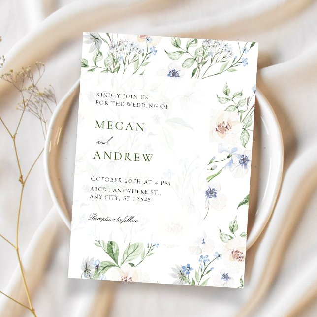 Floral spring wedding invitation (Creator Uploaded)