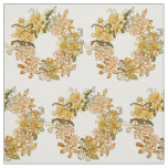 Floral Spring Wreath Flower Pink Flowers Art Fabric