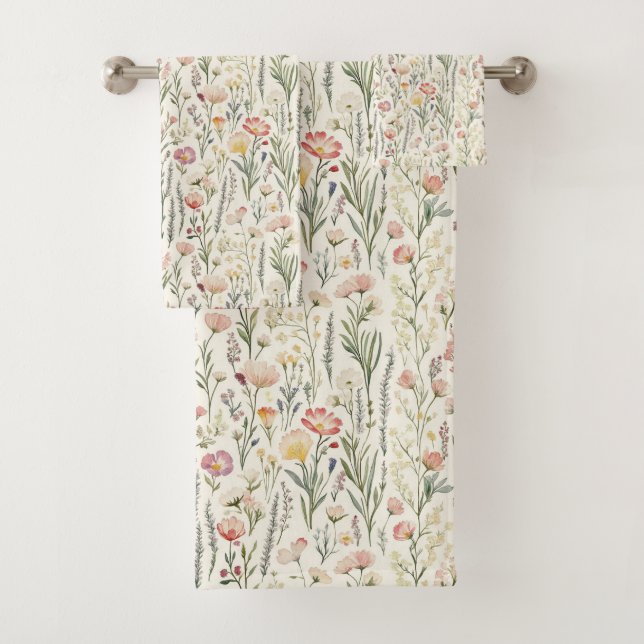Floral Springtime Bath Towel Set (Insitu)