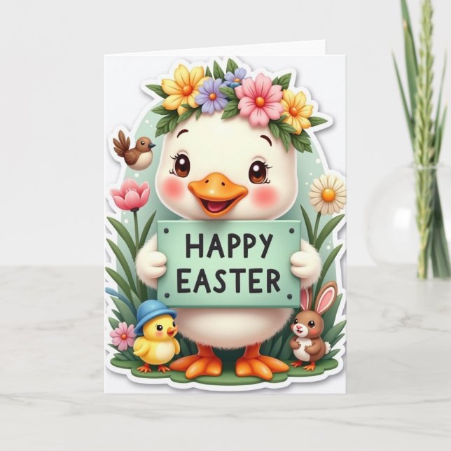 Floral Springtime Friend Card (Front)