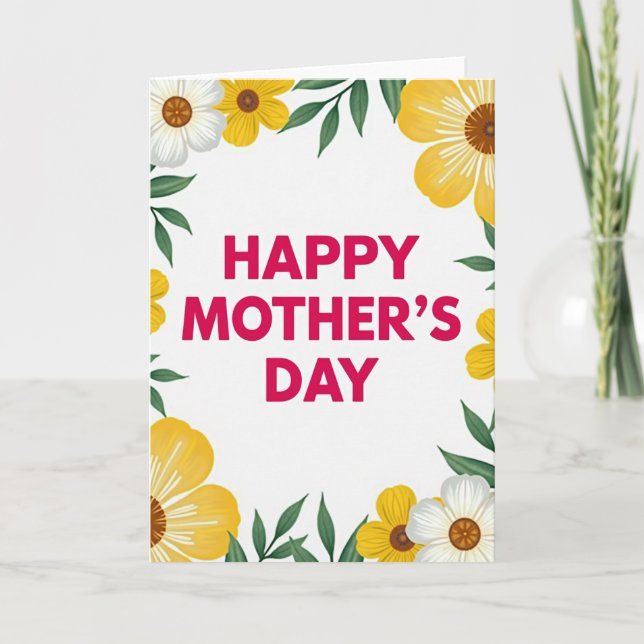 Floral Springtime Greeting Card (Front)