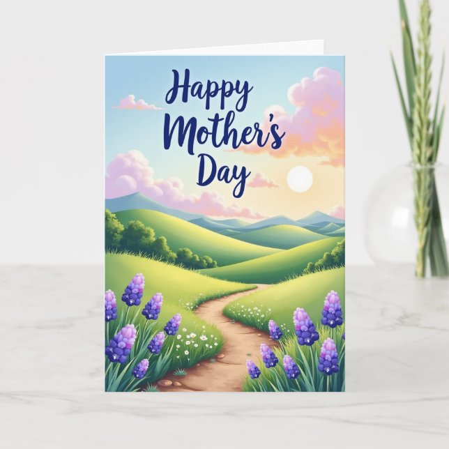 Floral Springtime Scene Card (Front)
