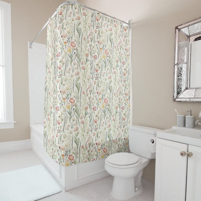Floral Springtime Shower Curtain (In Situ)