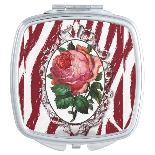 Floral Square Compact Mirror (Front)