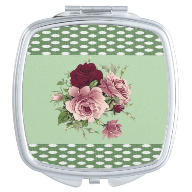 Floral Square Compact Mirror (Front)