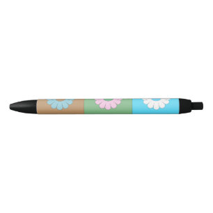 Floral squares pattern      pen