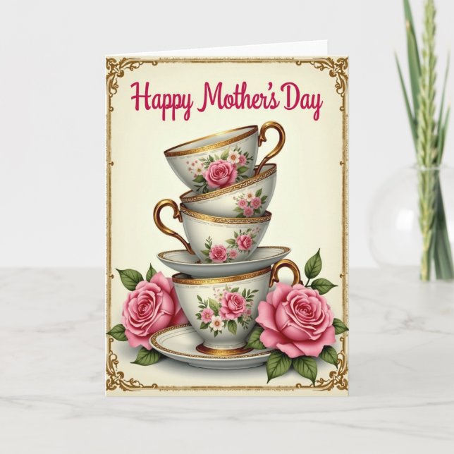 Floral Stack Mothers Day Card (Front)