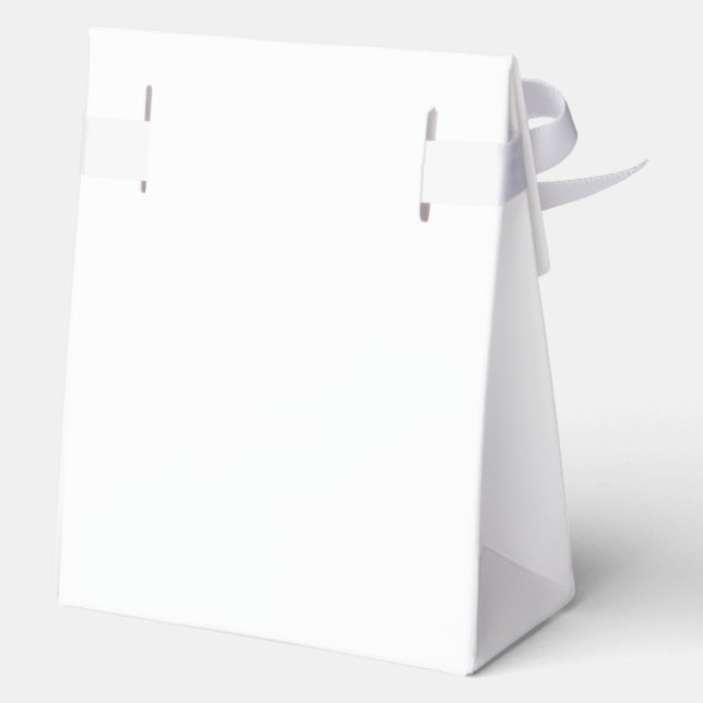 Floral Stacked Initials Monogram Wedding  Favor Boxes (Back)