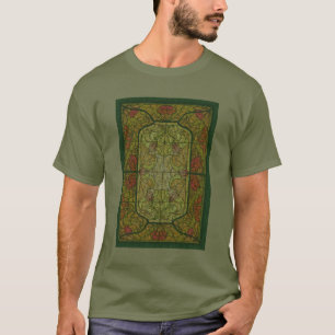 Floral Stained Glass Art Design  T-Shirt