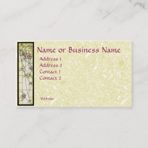 Floral Stained Glass Business Card